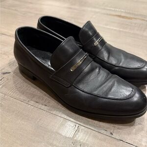 ERMENEGILDO ZEGNA Men's Black Leather Loafers